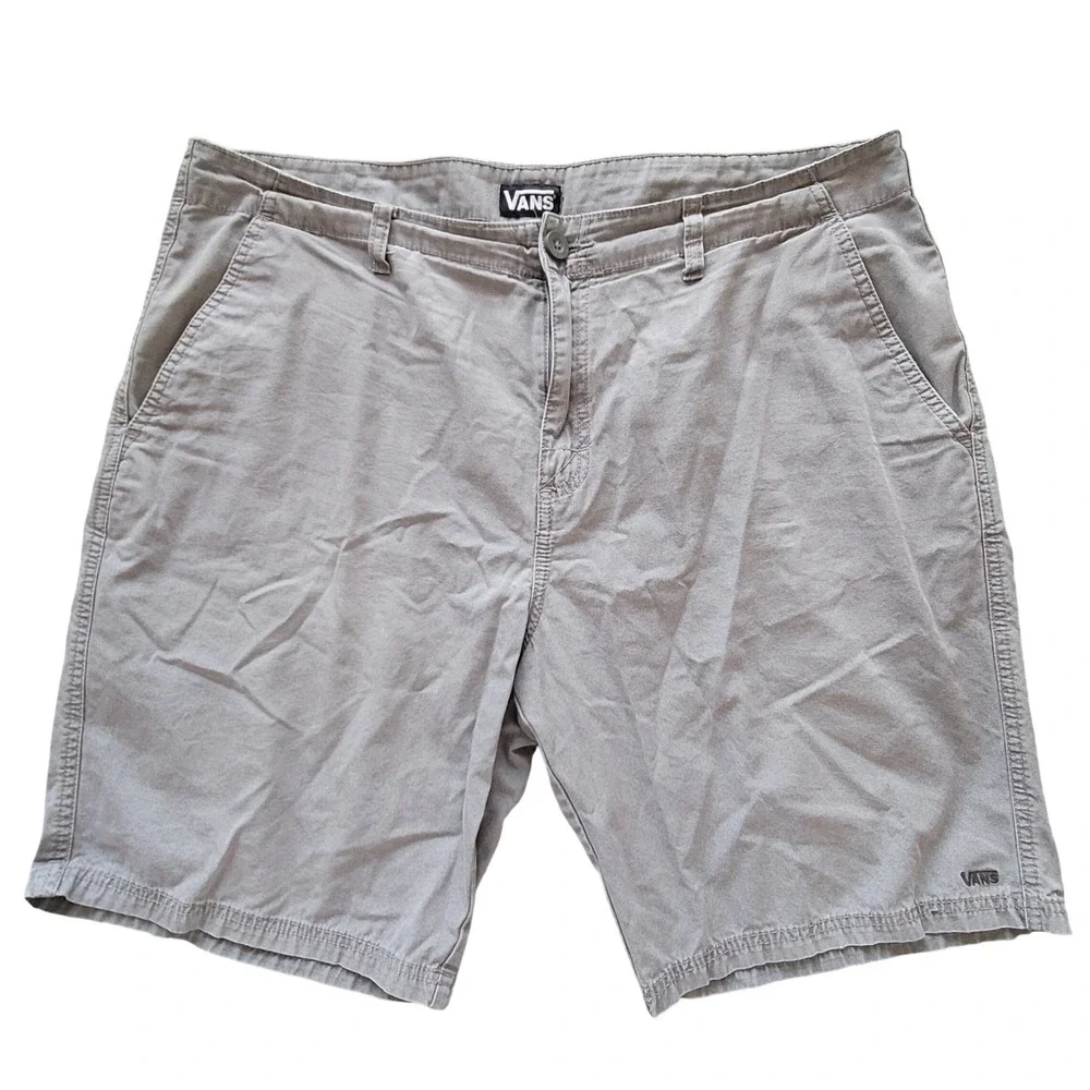 Vans Chino Shorts Mens 38 Grey Cotton Twill‎ Classic Skater Casual Outdoor Surf